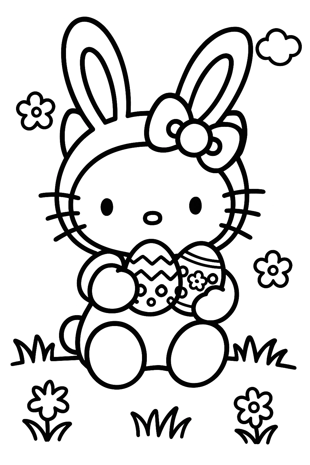 Hello Kitty comemorando a Páscoa